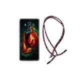 kilifland Huawei Mate 10 Pro ile Uyumlu Kılıf Rasta Ipli Boyun Askılı Desenli Silikon Boks Eldiveni 1763