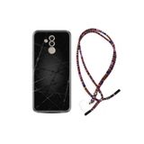 kilifland Huawei Mate 20 Lite ile Uyumlu Kılıf Rasta Ipli Boyun Askılı Desenli Silikon Dikenli Tel 1779