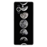Kılıfland Huawei Nova 10 ile Uyumlu Kılıf, Resimli Desenli Baskılı Silikon, Ay Evreleri, Siyah