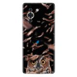 Kılıfland Huawei Nova 10 ile Uyumlu Kılıf, Resimli Desenli Baskılı Silikon, Baykuş Motifli, Siyah