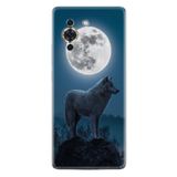 Kılıfland Huawei Nova 10 ile Uyumlu Kılıf, Resimli Desenli Silikon, Platinium Series, Moon Wolf, Mavi
