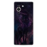 Kılıfland Huawei Nova 10 ile Uyumlu Silikon Kılıf, Desen Özel Seri, Black Purple Wolf