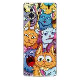 Kılıfland Huawei Nova 10 ile Uyumlu Silikon Kılıf, Desen Özel Seri Kediler, Renkli