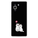 Kılıfland Huawei Nova 10 ile Uyumlu Silikon Kılıf, Desen Özel Seri Love Cats, Siyah