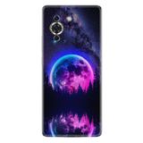 Kılıfland Huawei Nova 10 ile Uyumlu Silikon Kılıf, Desen Özel Seri Star Planet, Mor-Pembe