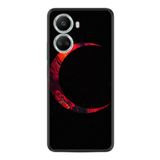 Kılıfland Huawei Nova 10 Se Silikon Kılıf, Red Moons Desen, Siyah