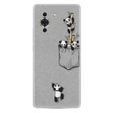 Kılıfland Huawei Nova 10 Uyumlu Silikon Kılıf, Panda Desen, Gri