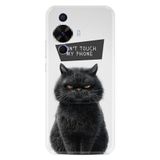 Kılıfland Huawei Nova 12S ile Uyumlu Kılıf, Boutique Baskılı, Don't Touch Cat Tasarımı, Beyaz