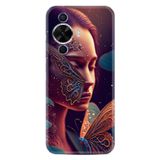 Kılıfland Huawei Nova 12S ile Uyumlu Kılıf, Boutique Baskılı Kelebek Kadın Deseni, Renk75