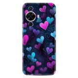 Kılıfland Huawei Nova 12S ile Uyumlu Kılıf, Boutique Baskılı, Mavi Kalp Desenli