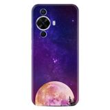 Kılıfland Huawei Nova 12S ile Uyumlu Kılıf, Boutique Baskılı, Mor Ay Desenli