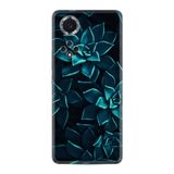 Kılıfland Huawei Nova 9 ile Uyumlu Silikon Kılıf, Desen, Mistik Çiçekler, Siyah