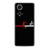 Kılıfland Huawei Nova 9 ile Uyumlu Silikon Kılıf, Desen Özel Seri Dead Line, Siyah