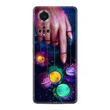 Kılıfland Huawei Nova 9 ile Uyumlu Silikon Kılıf, Desen Özel Seri Finger Planet, Renkli
