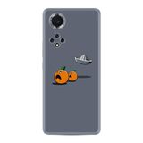 Kılıfland Huawei Nova 9 ile Uyumlu Silikon Kılıf, Resimli Desenli Baskılı, Orange Escape, Gri