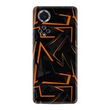 Kılıfland Huawei Nova 9 ile Uyumlu Silikon Kılıf, Zigzag Desen, Siyah-Turuncu