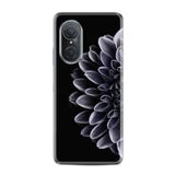 Kılıfland Huawei Nova 9 SE ile Uyumlu Silikon Kılıf, Çiçek Deseni, Siyah