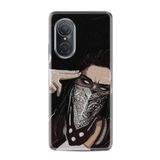 Kılıfland Huawei Nova 9 Se ile Uyumlu Silikon Kılıf, Desen Özel Seri Bang Bang, Siyah