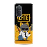 Kılıfland Huawei Nova 9 Se ile Uyumlu Silikon Kılıf, Desen Özel Seri Cat G, Sarı