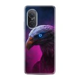 Kılıfland Huawei Nova 9 Se ile Uyumlu Silikon Kılıf, Desen Özel Seri Kartal, Mor