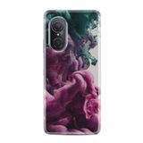 Kılıfland Huawei Nova 9 Se ile Uyumlu Silikon Kılıf, Resimli Desenli Baskılı, Pink Green Cloud
