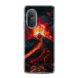 Kılıfland Huawei Nova 9 SE ile Uyumlu Silikon Kılıf, Yanardağ Desen, Siyah