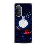 Kılıfland Huawei Nova 9 Se Silikon Kılıf, Ay ve Astronot Desen, Siyah