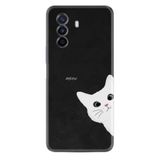 Kılıfland Huawei Nova Y70 ile Uyumlu Kılıf, Silikon, Platinium Series, Çılgın Kedi Desenli, Siyah