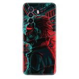 Kılıfland Huawei Nova Y70 ile Uyumlu Silikon Kılıf, Desen, Siyah, Kırmızı ve Turkuaz