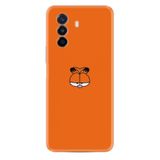 Kılıfland Huawei Nova Y70 ile Uyumlu Silikon Kılıf, Garfi Desen, Turuncu