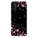 Kılıfland Huawei Nova Y70 ile Uyumlu Silikon Kılıf, Resimli Desenli Baskılı, Çiçek Motifli, Siyah