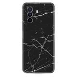 Kılıfland Huawei Nova Y70 ile Uyumlu Silikon Kılıf, Siyah Mermer Desenli