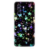 Kılıfland Huawei Nova Y70 ile Uyumlu Silikon Kılıf, Yıldız Deseni, Siyah