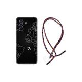kilifland Huawei Nova Y70 Kılıf Resimli Desenli Silikon Platinium Series Black Plane 1868