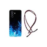 kilifland Huawei Nova Y70 Kılıf Silikon Desen Özel Seri Blue Fire 1678