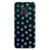Kılıfland Huawei Nova Y90 ile Uyumlu Kılıf, Silikon, Platinium Series, Patiler Desenli, Siyah-Turkuaz