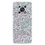 Kılıfland Huawei Nova Y90 ile Uyumlu Kılıf, Silikon, Platinium Series, Resimli Desenli, I Love You, Beyaz