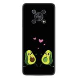 Kılıfland Huawei Nova Y90 ile Uyumlu Silikon Kılıf, Aşık Avokadolar Deseni, Siyah