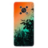 Kılıfland Huawei Nova Y90 ile Uyumlu Silikon Kılıf, Çiçek Desen, Turuncu-Yeşil Gradient
