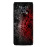 Kılıfland Huawei Nova Y90 ile Uyumlu Silikon Kılıf, Desen Özel Seri, Color Wolf, Siyah-Kırmızı