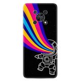Kılıfland Huawei Nova Y90 ile Uyumlu Silikon Kılıf, Desen Özel Seri, Colorful Astronot, Siyah