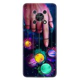 Kılıfland Huawei Nova Y90 ile Uyumlu Silikon Kılıf, Desen Özel Seri Finger Planet, Renkli