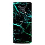 Kılıfland Huawei Nova Y90 ile Uyumlu Silikon Kılıf, Desen Özel Seri Green Thunder, Siyah