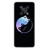 Kılıfland Huawei Nova Y90 ile Uyumlu Silikon Kılıf, Desen Özel Seri Love Cats, Siyah