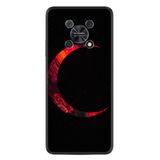 Kılıfland Huawei Nova Y90 ile Uyumlu Silikon Kılıf, Desen Özel Seri Red Moons, Siyah