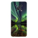 Kılıfland Huawei Nova Y90 ile Uyumlu Silikon Kılıf, Resimli Desenli Baskılı, Kuzey Işıkları, Yeşil