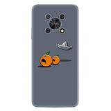 Kılıfland Huawei Nova Y90 ile Uyumlu Silikon Kılıf, Resimli Desenli Baskılı, Orange Escape, Gri