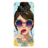 Kılıfland Huawei Nova Y90 ile Uyumlu Silikon Kılıf, Resimli Desenli Baskılı, Şeker ve Kadın, Renkli