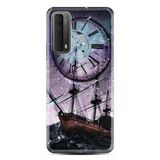Kılıfland Huawei P Smart 2021 ile Uyumlu Silikon Kılıf, Desen Özel Seri Time 1749, Siyah