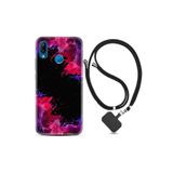 kilifland Huawei P20 Lite ile Uyumlu Kılıf Silikon Ipli Boyun Askılı Desenli Boyalar 1663